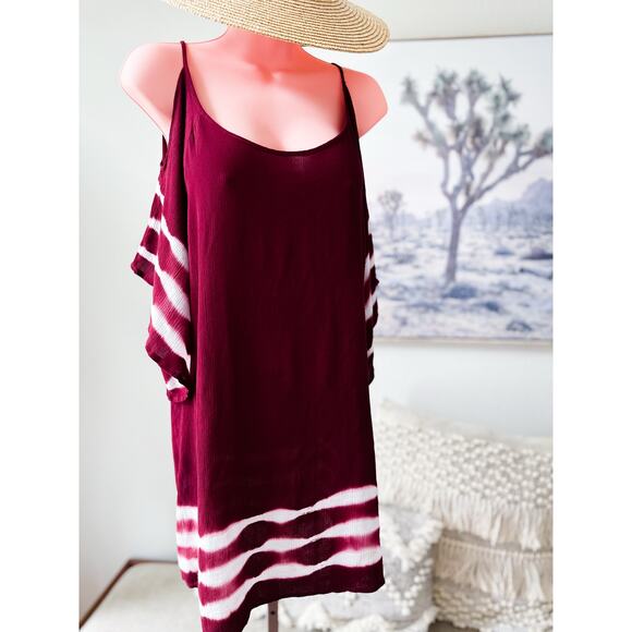 Bare Shoulders & Breezy Skies cold shoulder fluttery kimono flowy dress - Picture 4 of 5